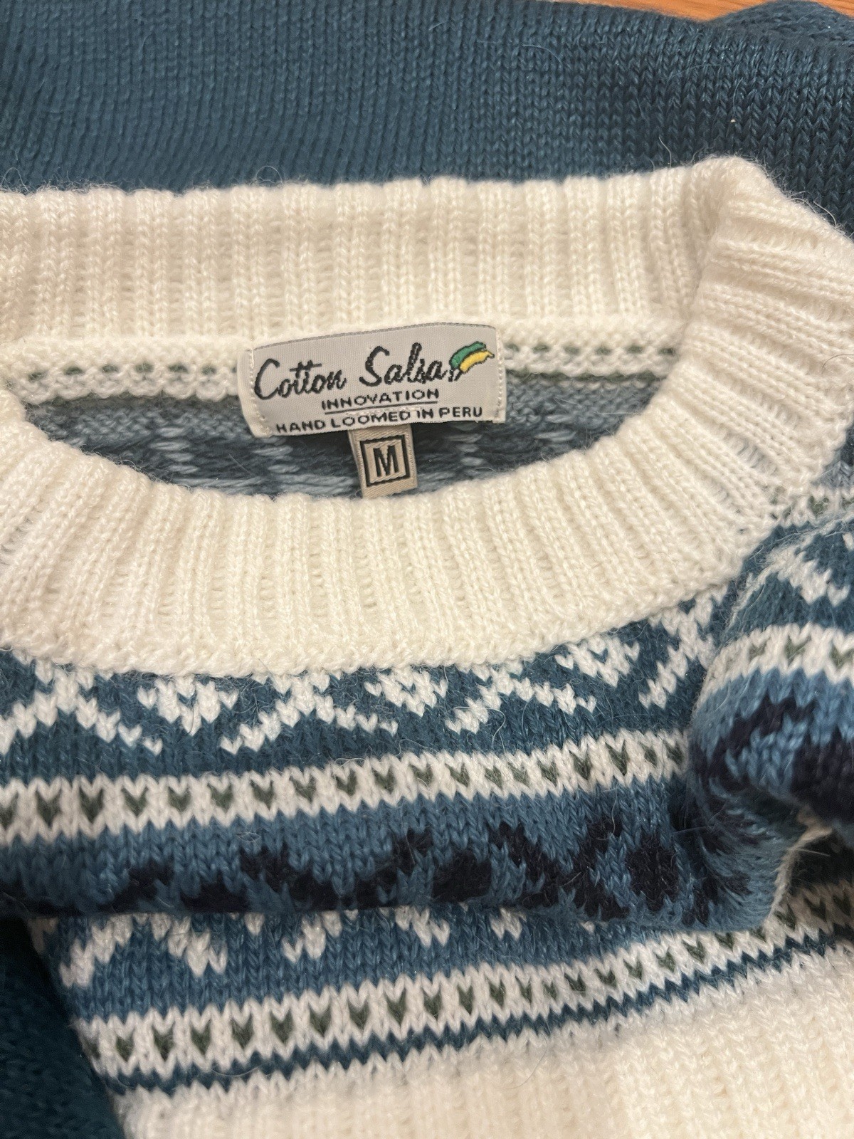 Vintage Alpaca Pullover Sweater – Made in Peru – Size M – Unisex