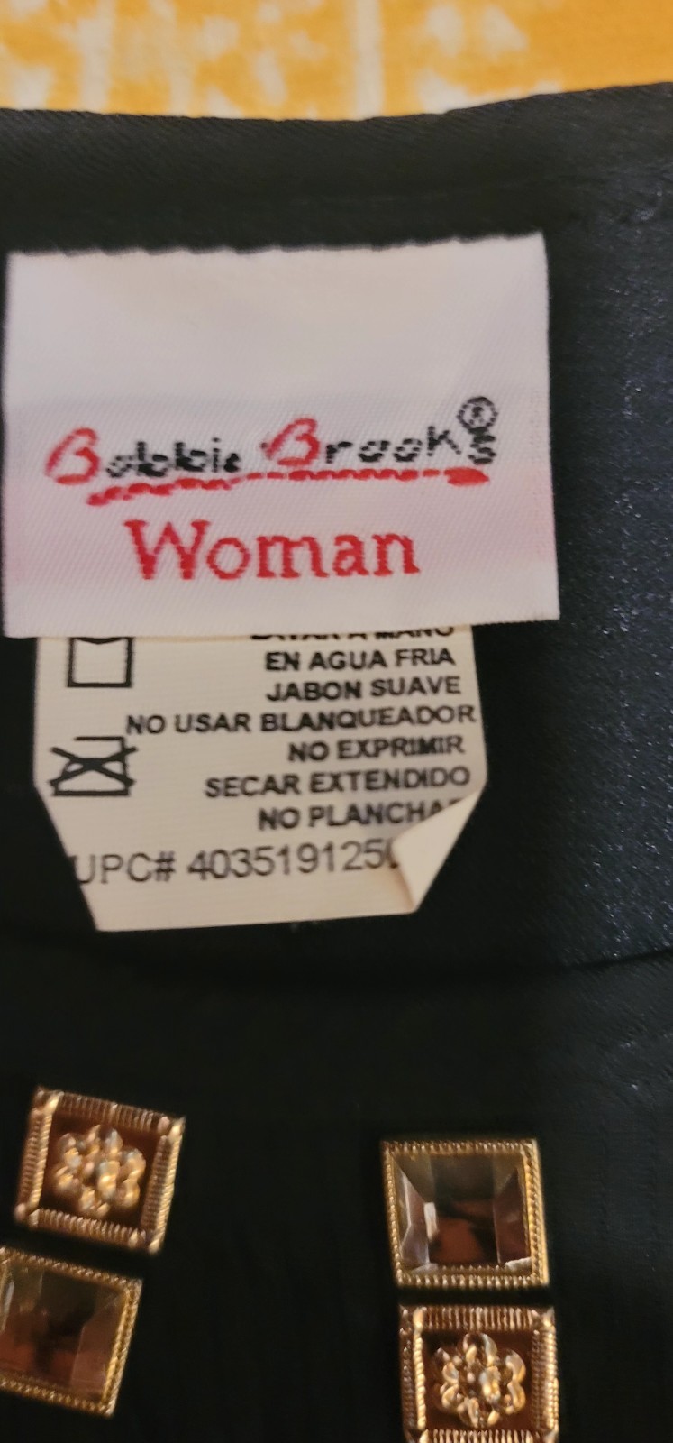 Vintage Bobbie Brooks Plus Size 22 Black Long Sleeve Top With Gorgeous Details