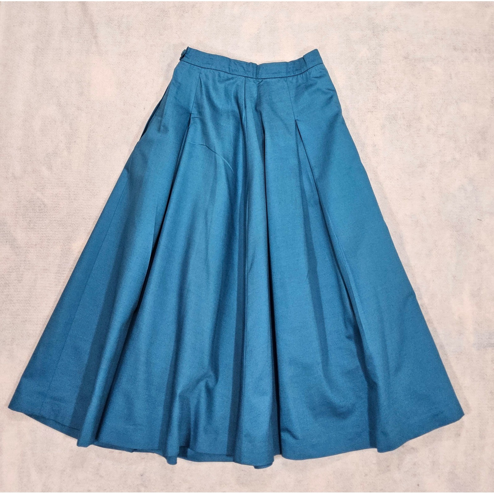 Vtg 50s Skirt 4 6 Full Tabak of California Pleated Midi Rockabilly High Waisted