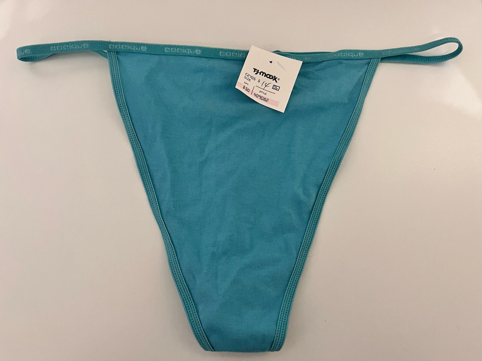 2X Cacique Turquoise 2000 vintage Lane Bryant V-string thong panties 14/16 NWT