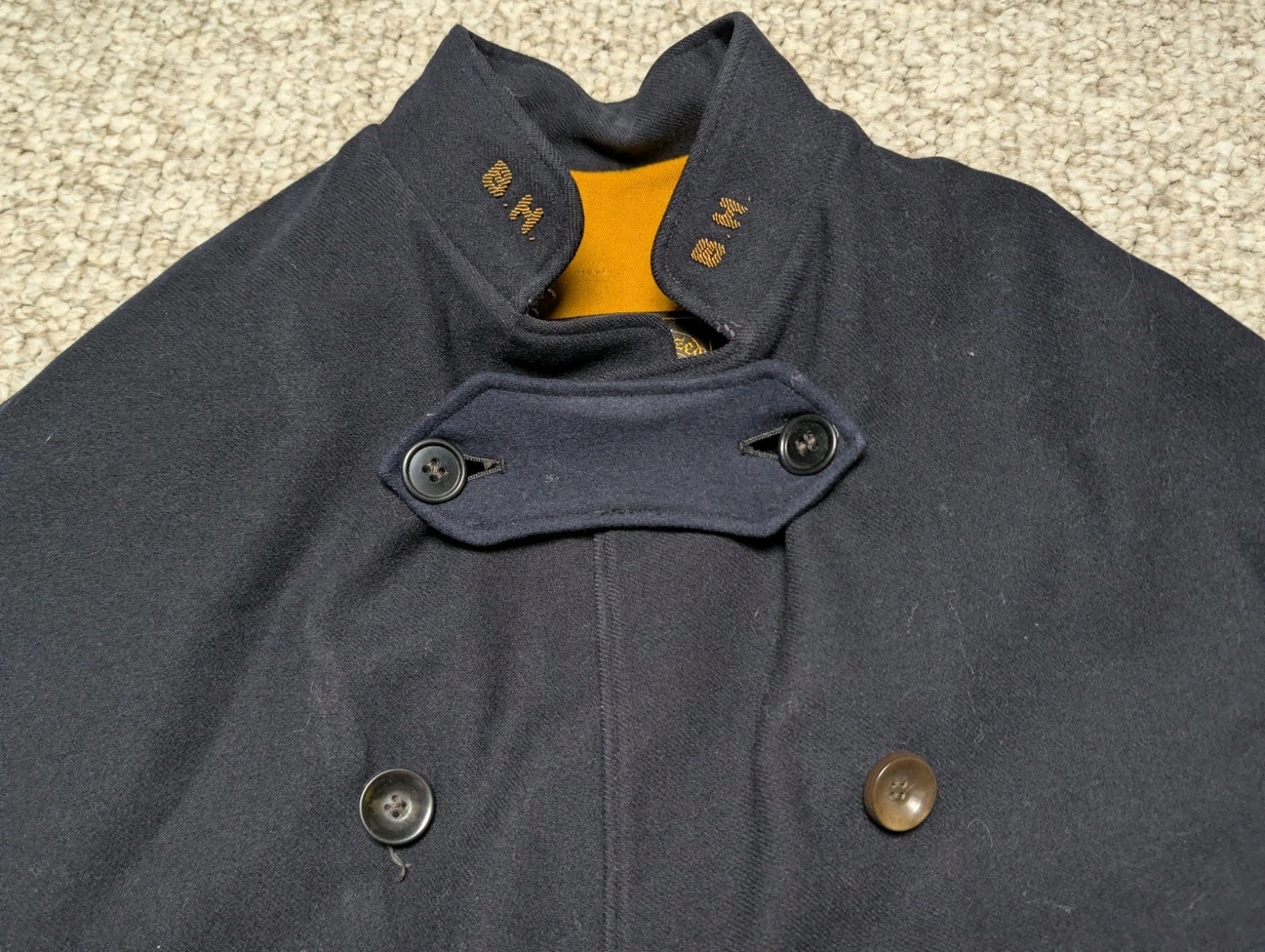 WW2 Nurse Cape Blue Gray Wool Standard Apparel 40s Vintage