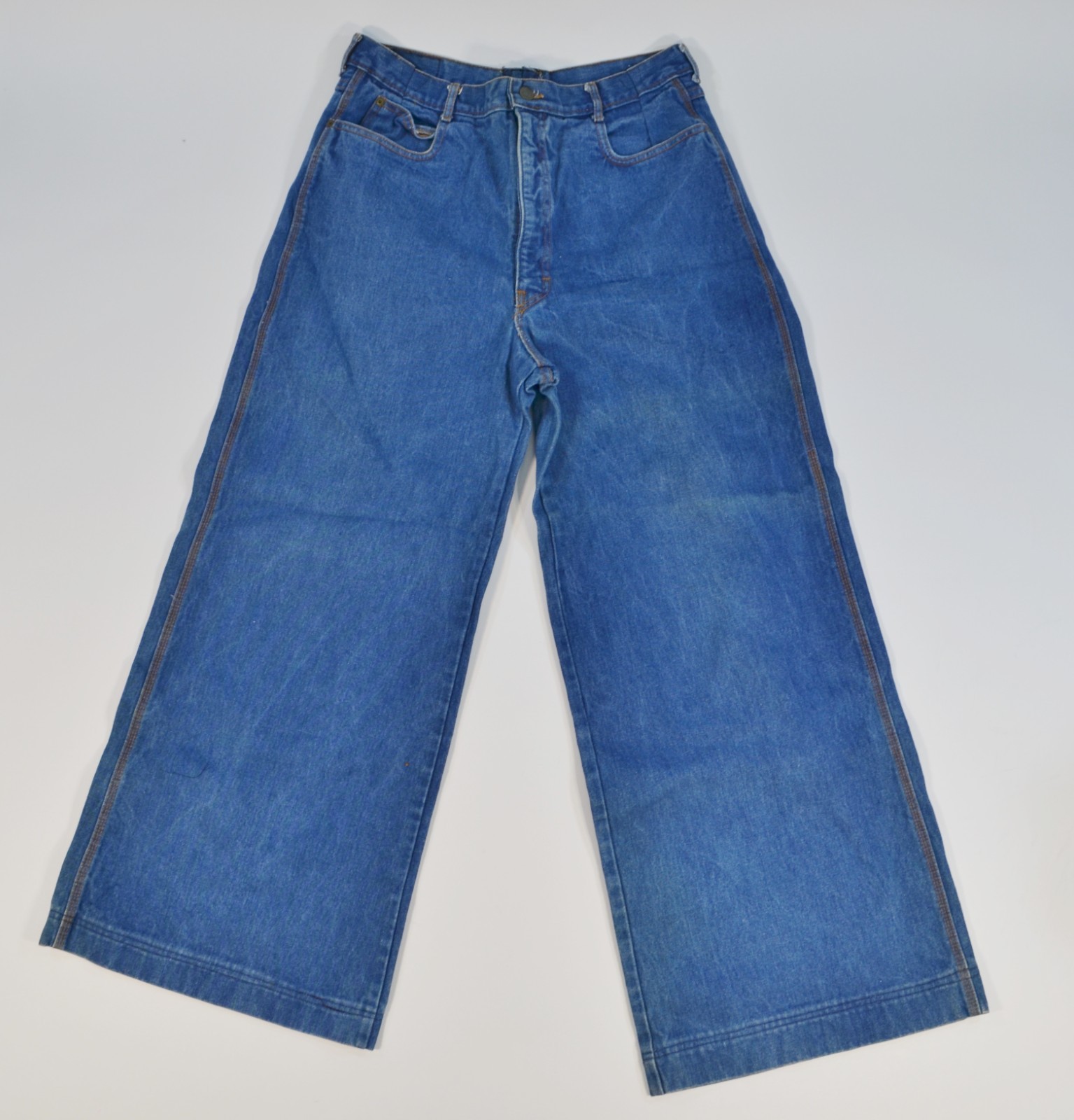 Vintage Brittania Bell Bottom 70s 80&rsquo;s Super Wide Elephant Leg Flare Denim Jeans
