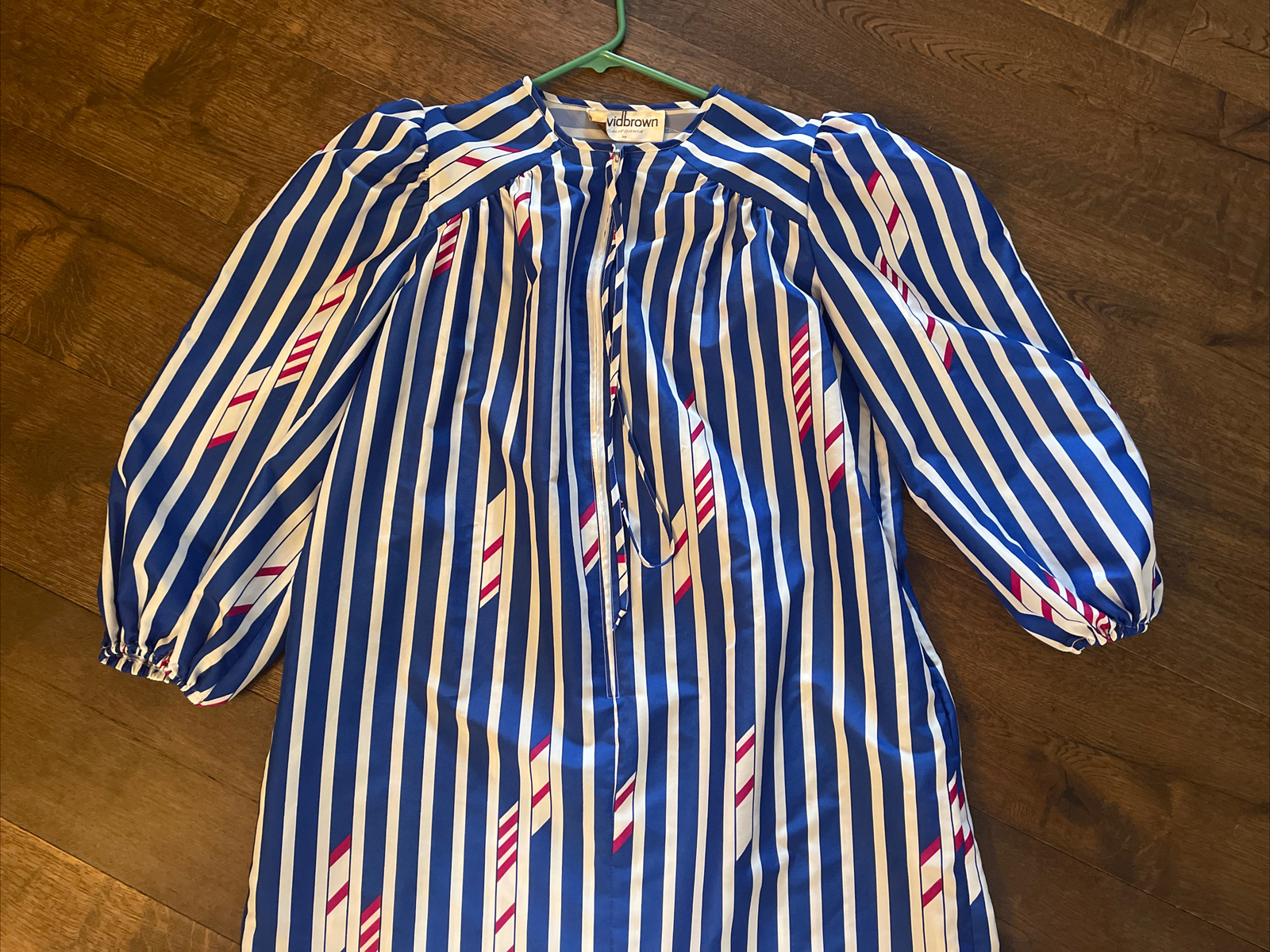 Vintage David Brown California Medium Large Zipup nightgown Patio House Dress US