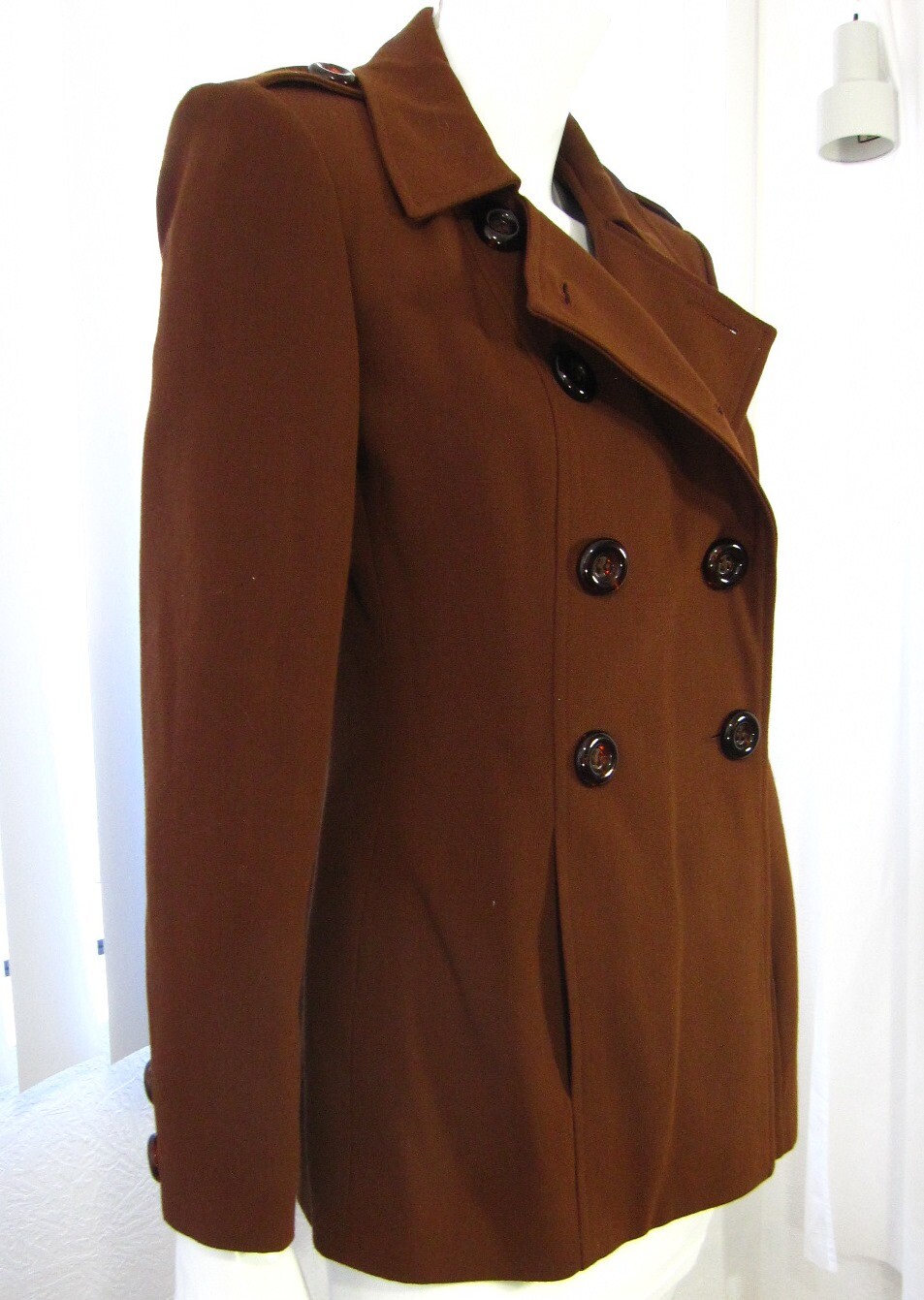 Collection Allumette A.C Paris Vintage Long Sleeve Blazer Sz T2 Solid Brown