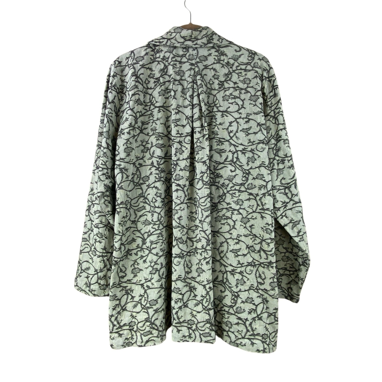 Vintage Nannette Keller Floral Jacket Size XL Buttons Romantic Art To Wear Boho