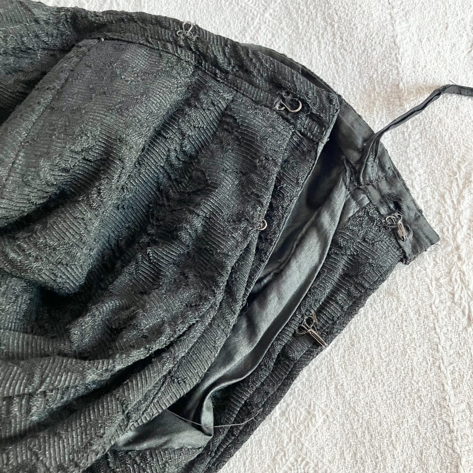 Antique Edwardian Black Wool Walking Suit XS/S
