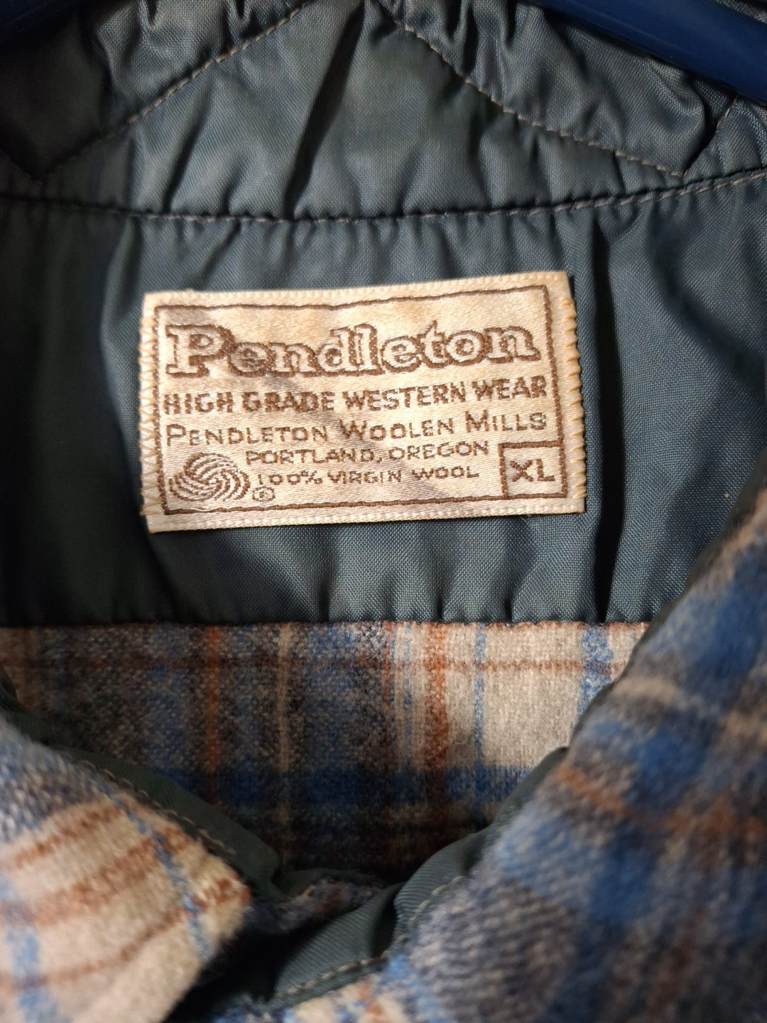 Pendleton High Grade Western Wear Shirt Women&rsquo;s XL Wool Pearl Snap Vintage 70s