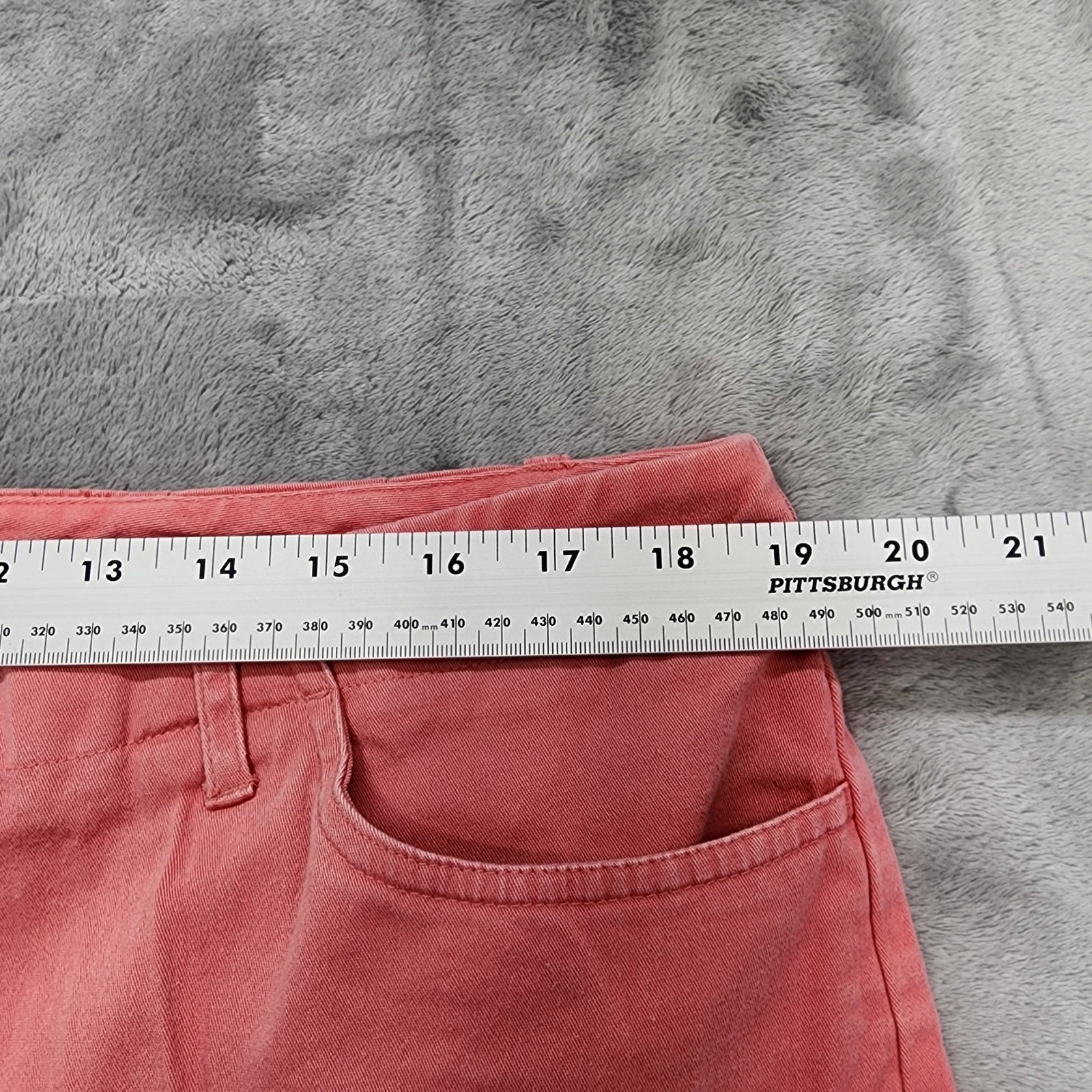 Vintage 90s Basic Editions Shorts Womens 14 Pink Stretch Cotton Slim Leg Chino