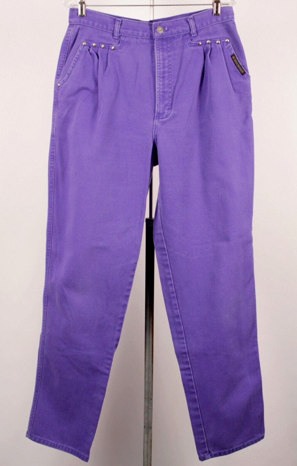 VTG Women&rsquo;s 90s Purple Denim Rocky Mountain Jeans Sz 33 1990s Rockies Bareback