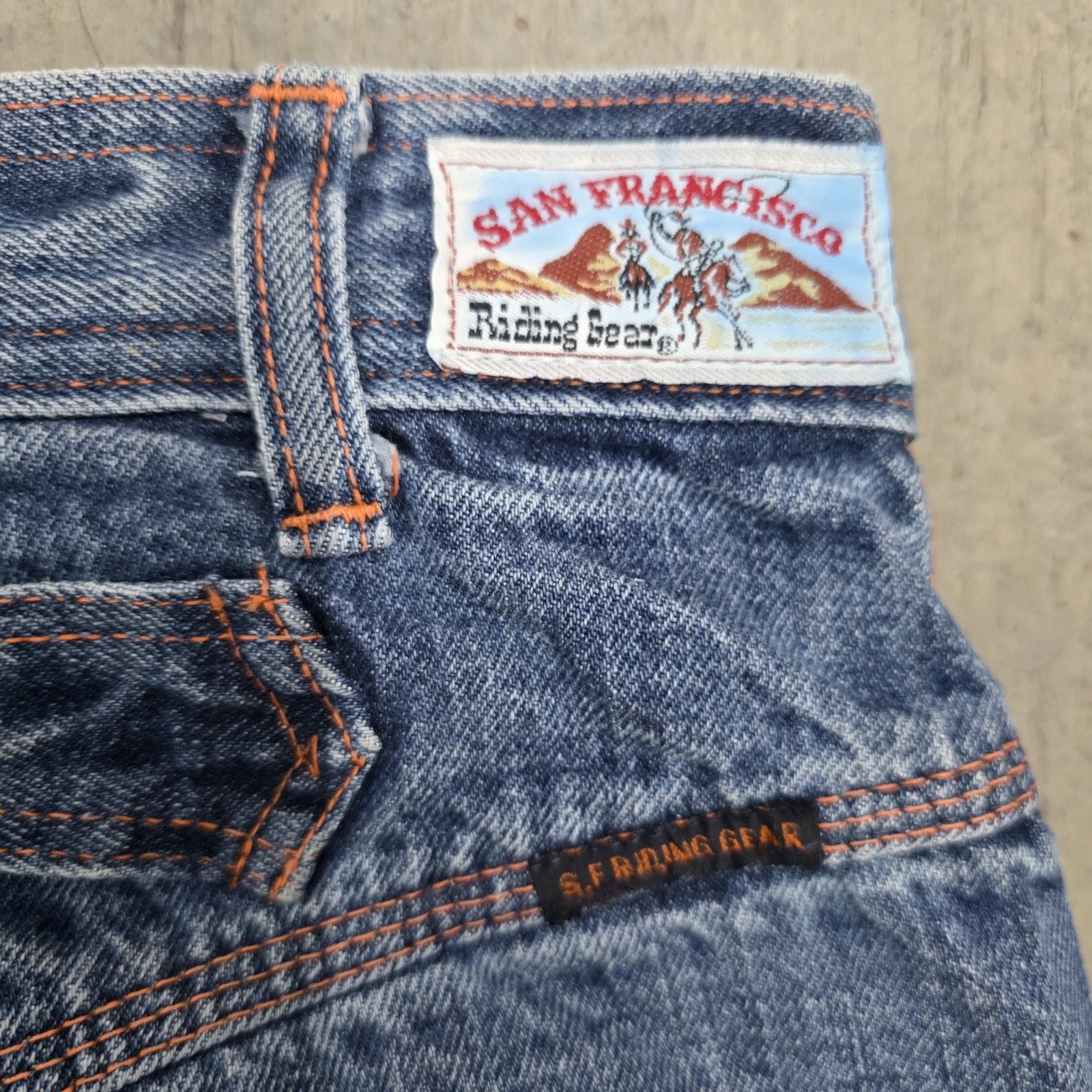 70s San Francisco Riding Gear Flared Buckle Back Jeans Women’s 26×31 Pinched