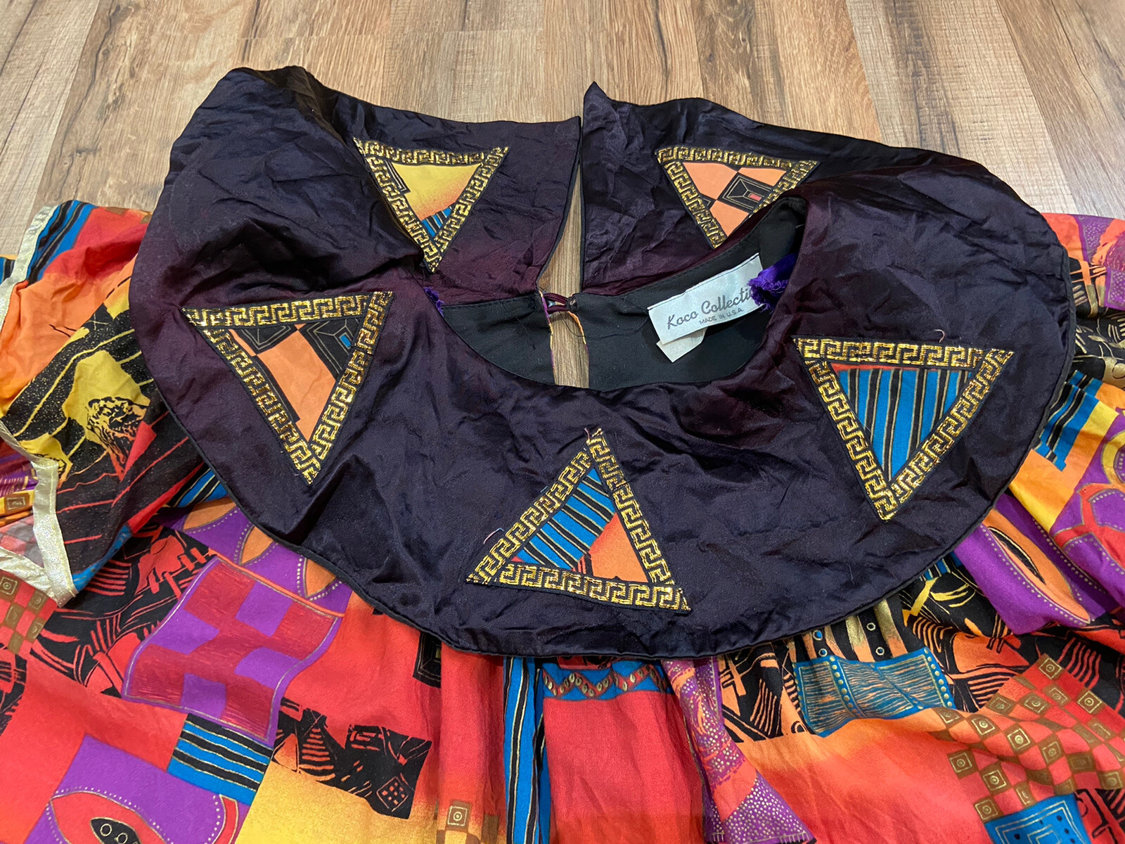 Vintage Koco Collection Multi-Color Ethnic Skirt Set Reg Size Plus Colorful Top
