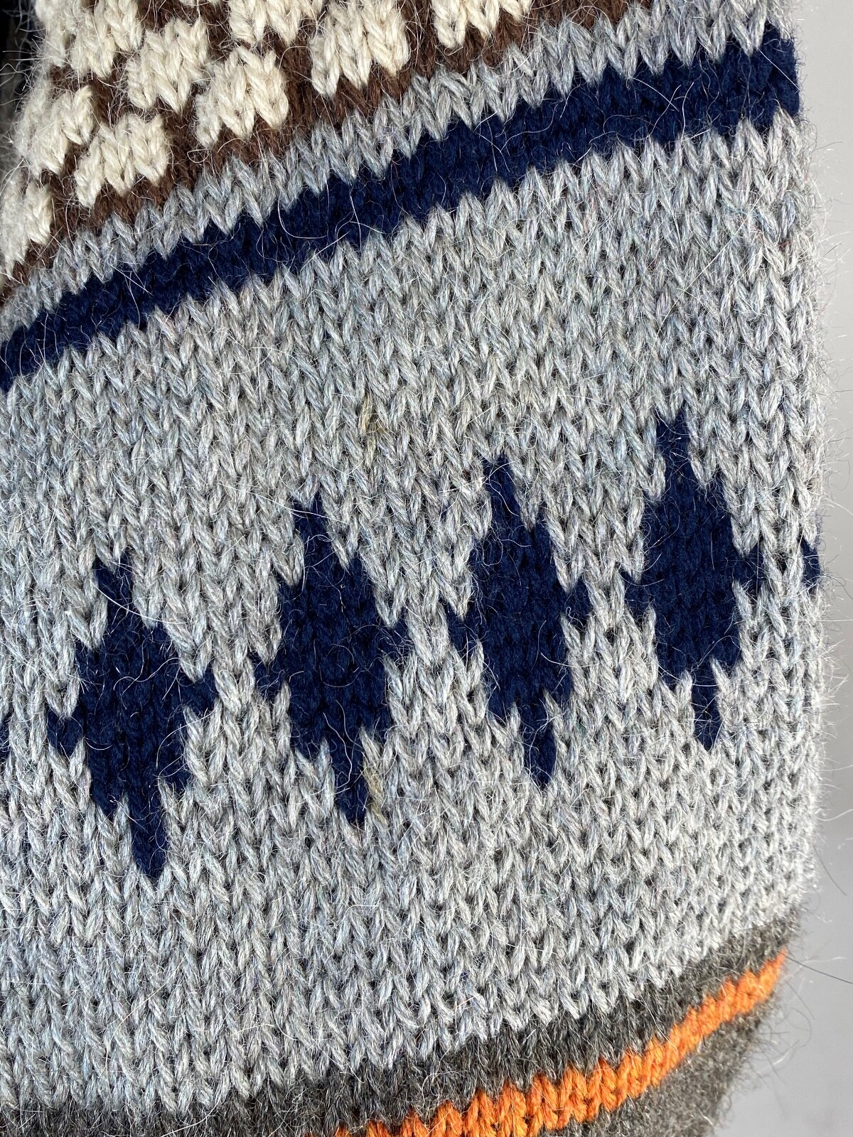 Vintage 1980&rsquo;s LINEA DE ALPACA Peruvian hand knit alpaca wool unisex sweater S/M