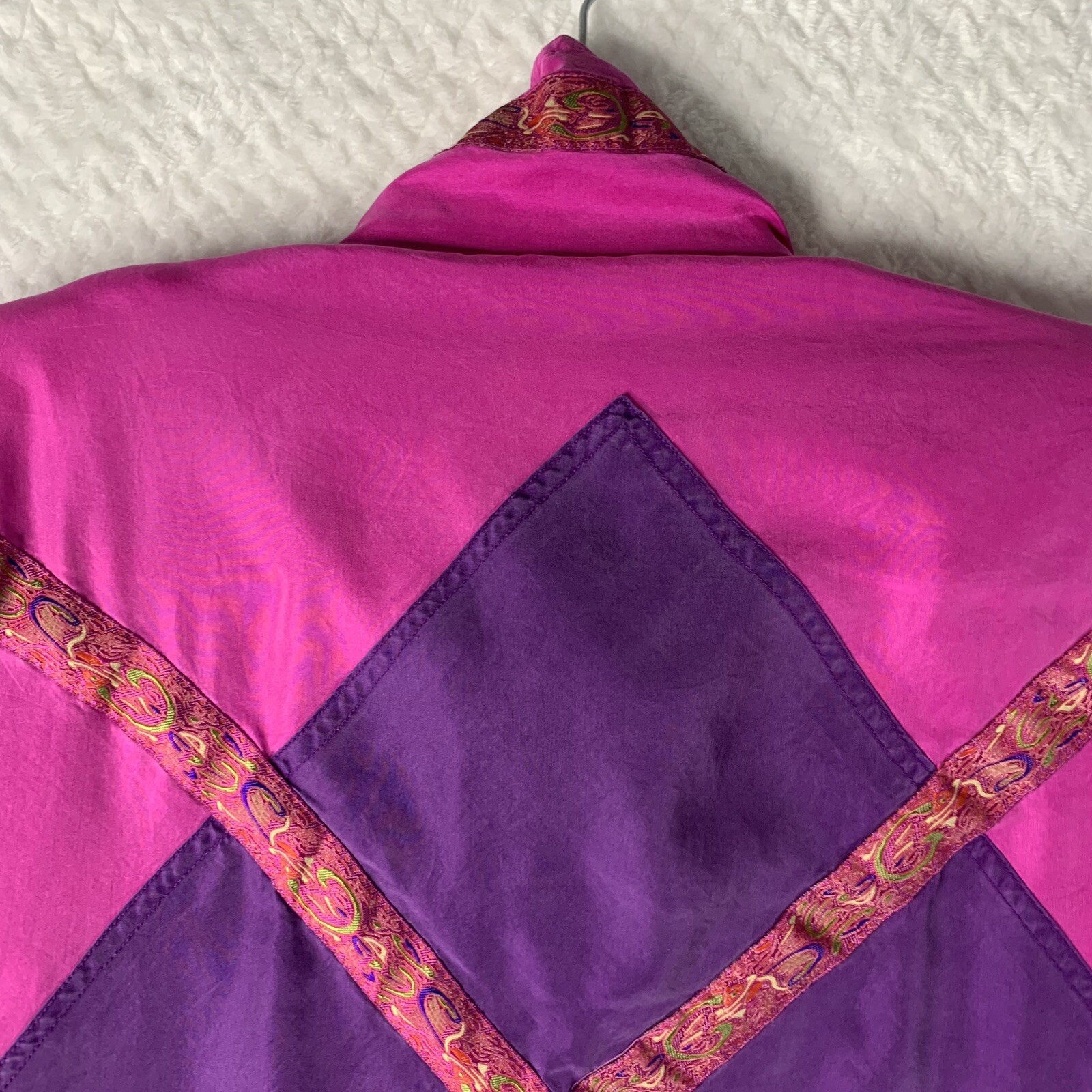 Vintage Oleg Cassini Windbreaker Jacket Women’s Size Medium 100% Silk