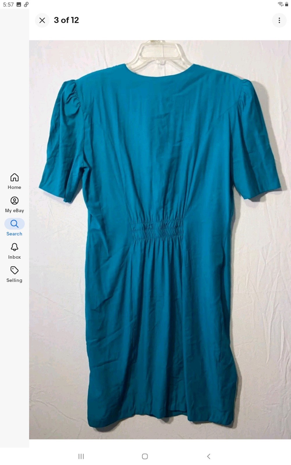 Vintage Teal Green Sunshine Button Up By Caroline Wells Womens L 1980S