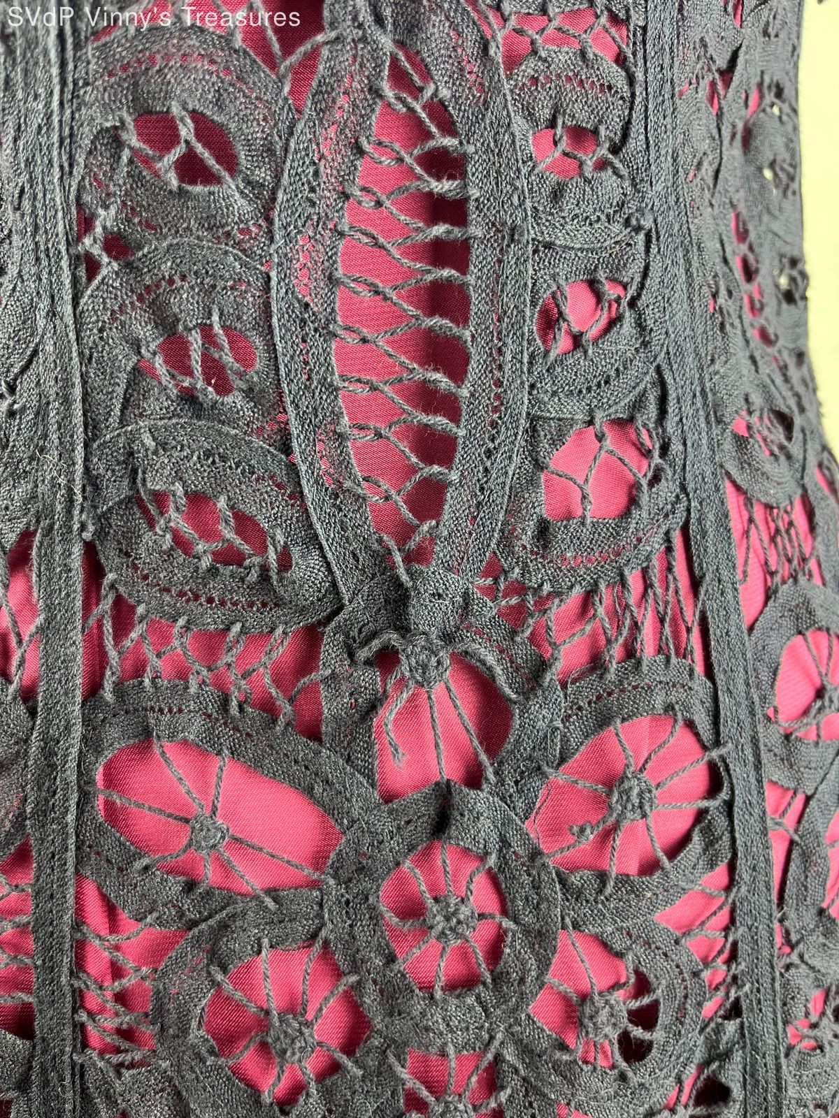 Vintage Betsey Johnson Battenburg Lace Dress Women&rsquo;s 8 (See Description)