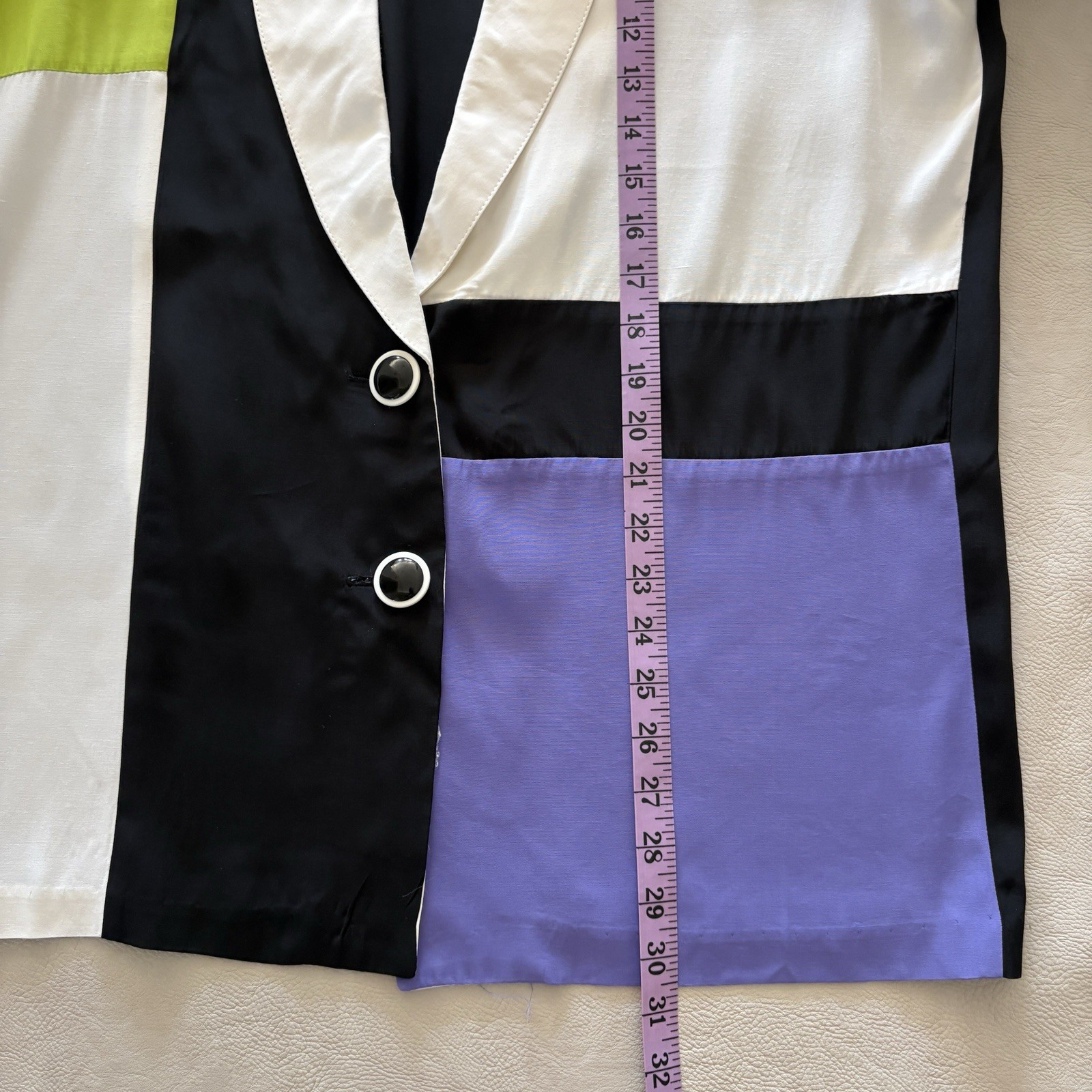 Colorblock Blazer Womens Large 90s Retro Avant Garde Harlequin Funky Bold