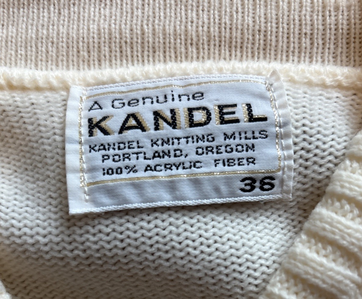 Vintage Kandel Mills SJS Varsity Cheerleading Sweater Size 36 Costume