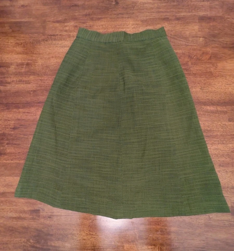 RARE 1940&rsquo;s YOUTHCRAFT Tweed Olive Green Jacket Skirt Suit EUC Gorgeous!!
