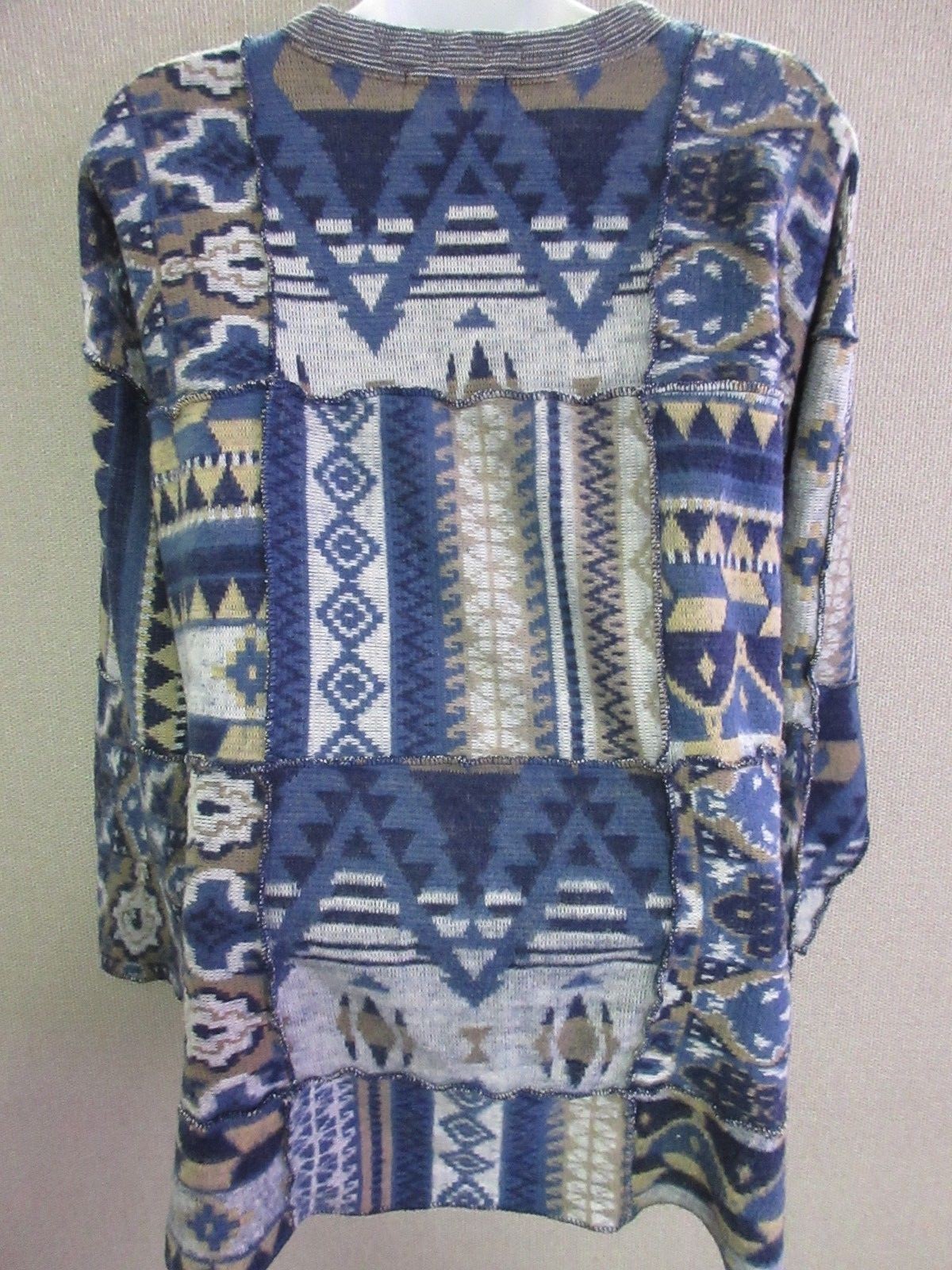 Vintage 90&rsquo;s Express Patchwork Slouch-Style Sweater GRUNGE One Size Fits S, M, L