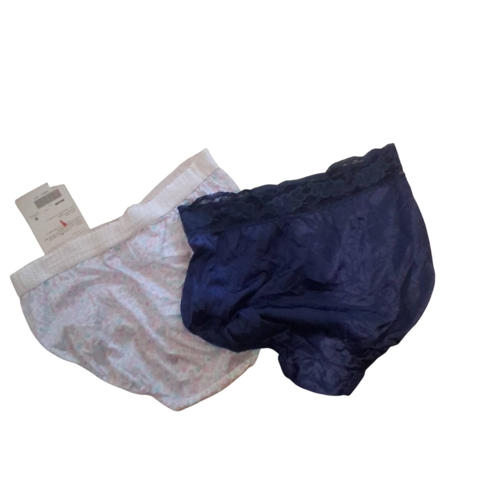 Sears Lauren Brooke Patina nylon vintage panties womens 7 hipster 2 pair floral