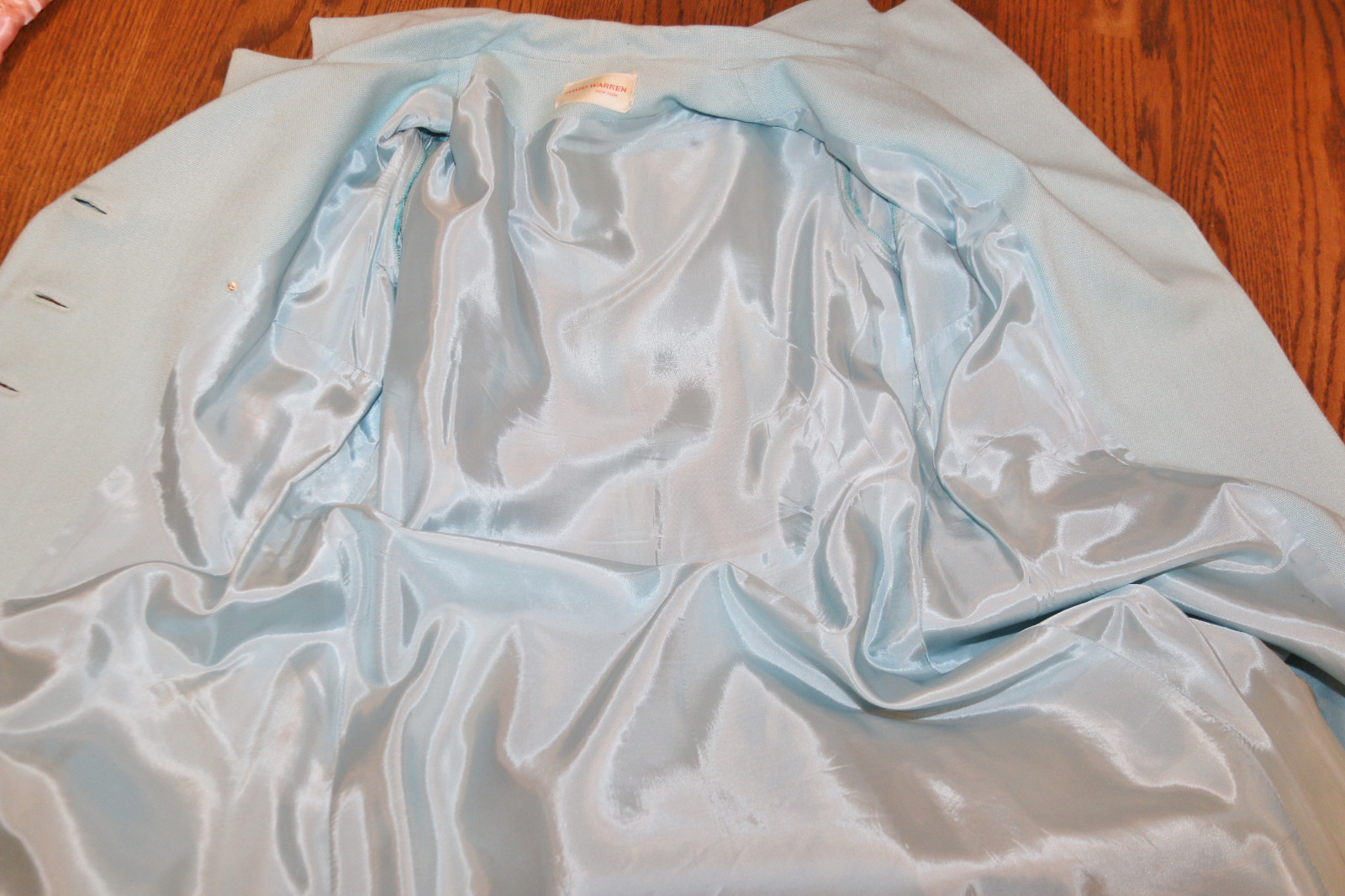 VINTAGE POWDER BLUE BUTTON DOWN SHORT SLEEVE DAVID WARREN DRESS – PRE-OWNED