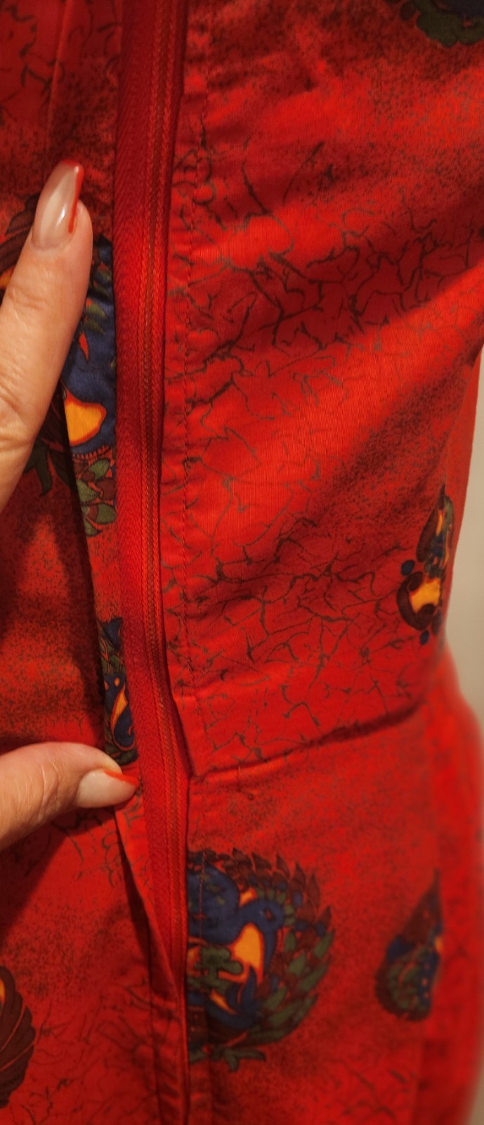 Rare 50s Pauline Lake Royal Hawaiian Hotel Polished Cotton Wrap Sarong Dress XS