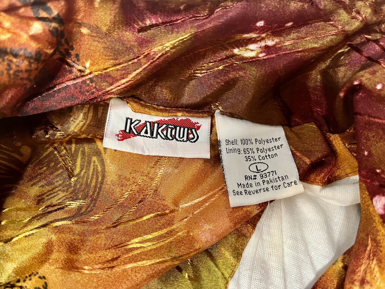 Vintage Kaktus Leopard Print Jungle Jumper 30” Mom Pants Full Zip Jacket Large