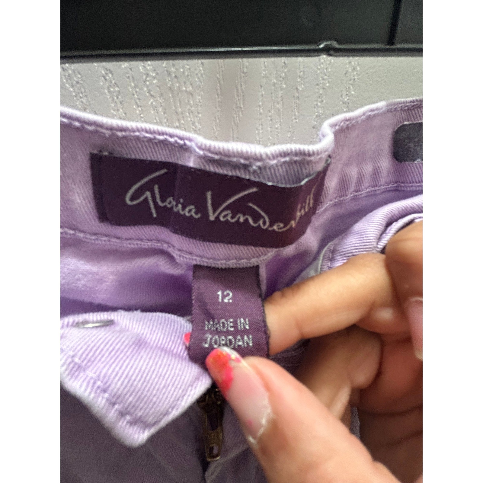 Vintage Gloria Vanderbilt Amanda Capri Jeans Women&rsquo;s Size 12 Lavender Denim