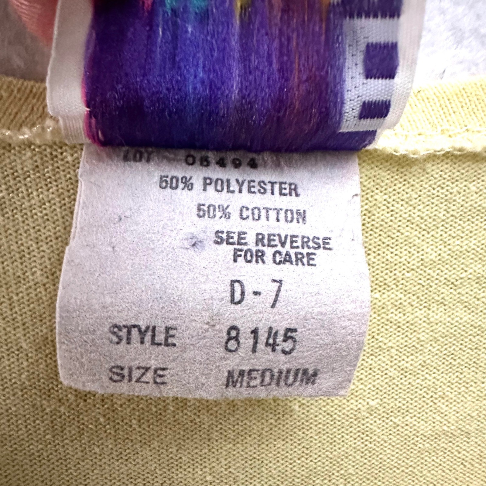 Juice Vintage Yellow Side Cinch Drawstring T-Shirt Tunic Medium Made in USA