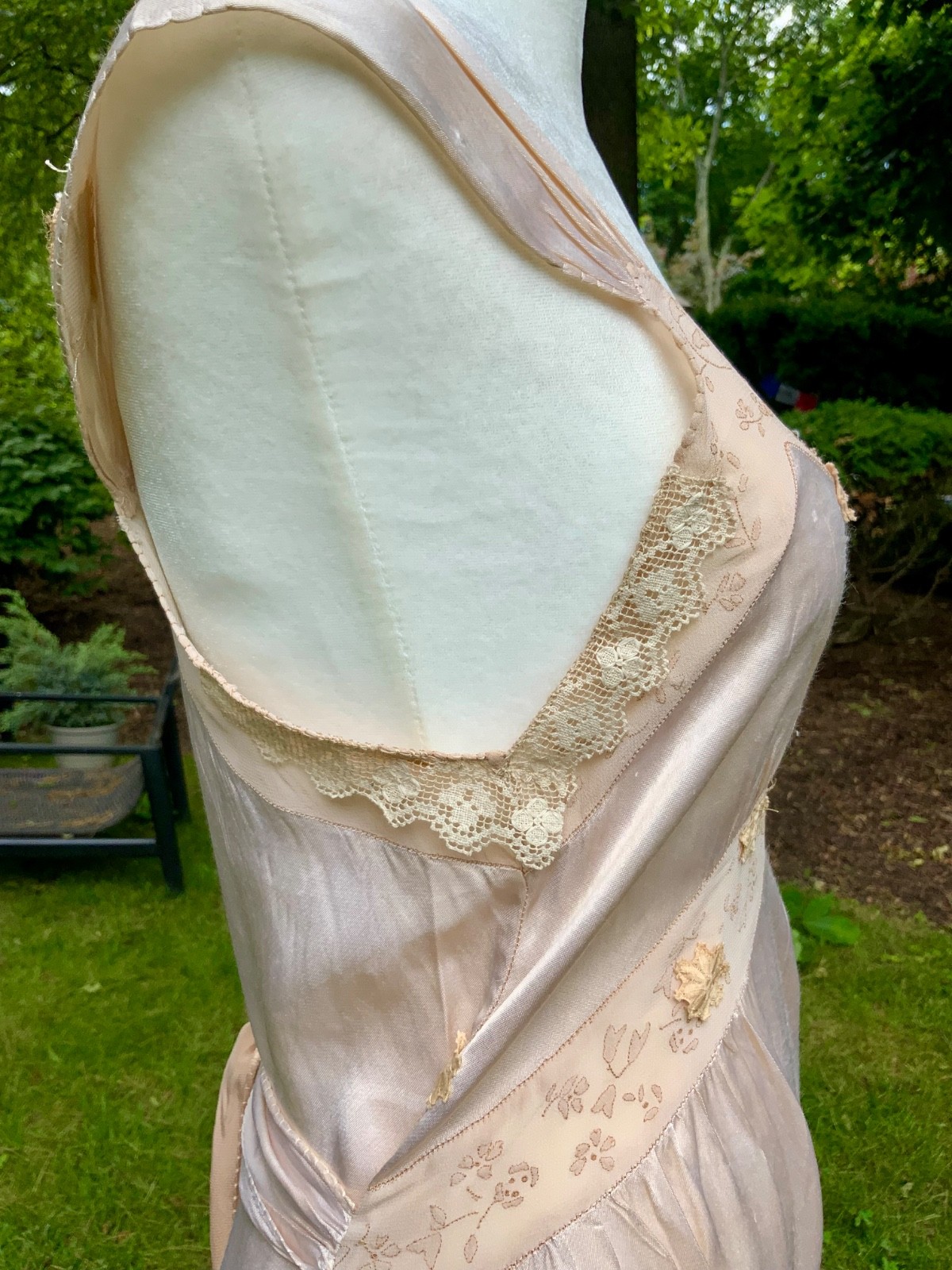 1930s Silk Chiffon Hostess Gown | Blush Pink Boudoir Dress | Restored 30D