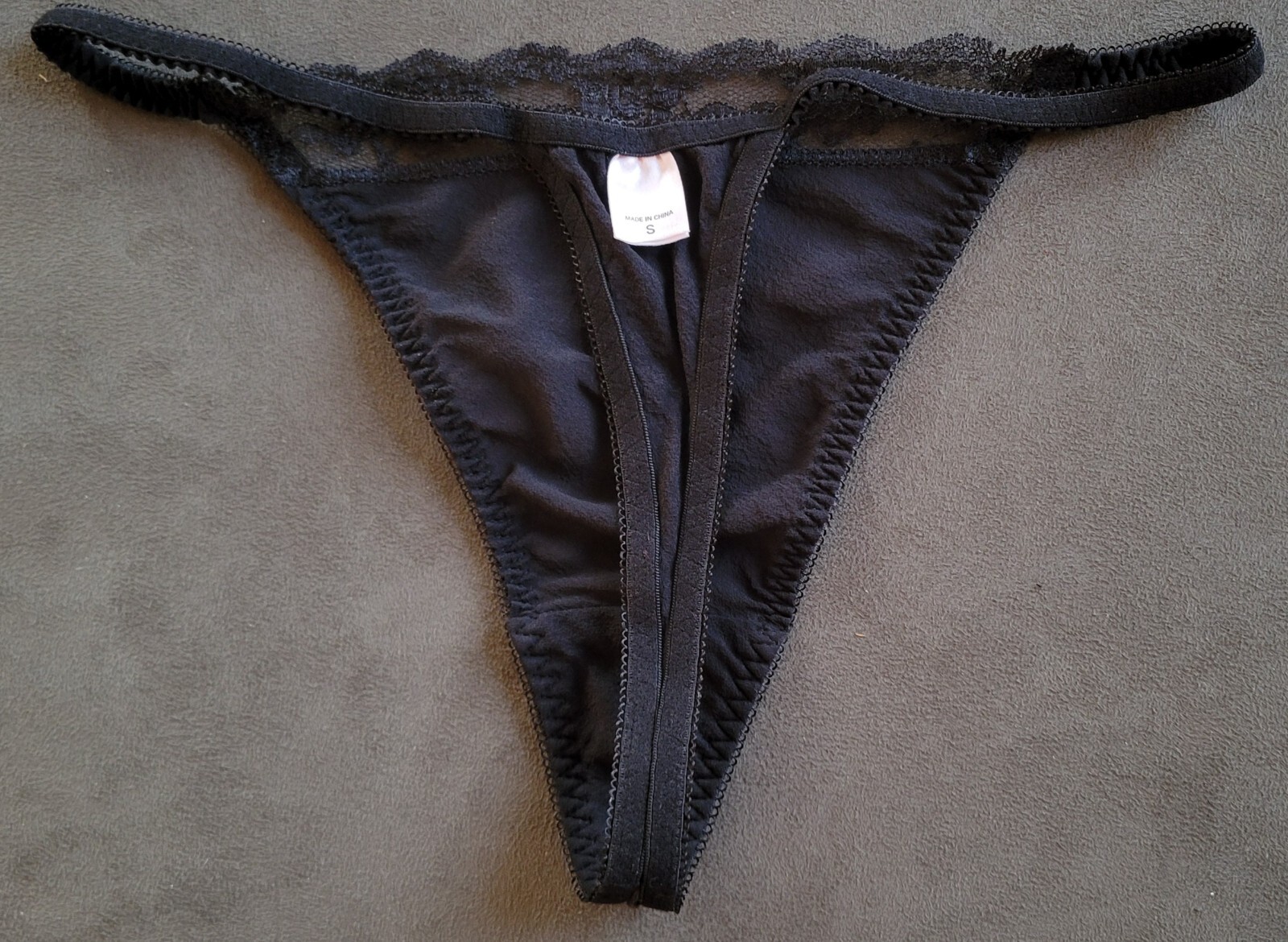 NWOT Vintage Victoria&rsquo;s Secret Black Sheer Teddy & Thong Panties Set Size Small