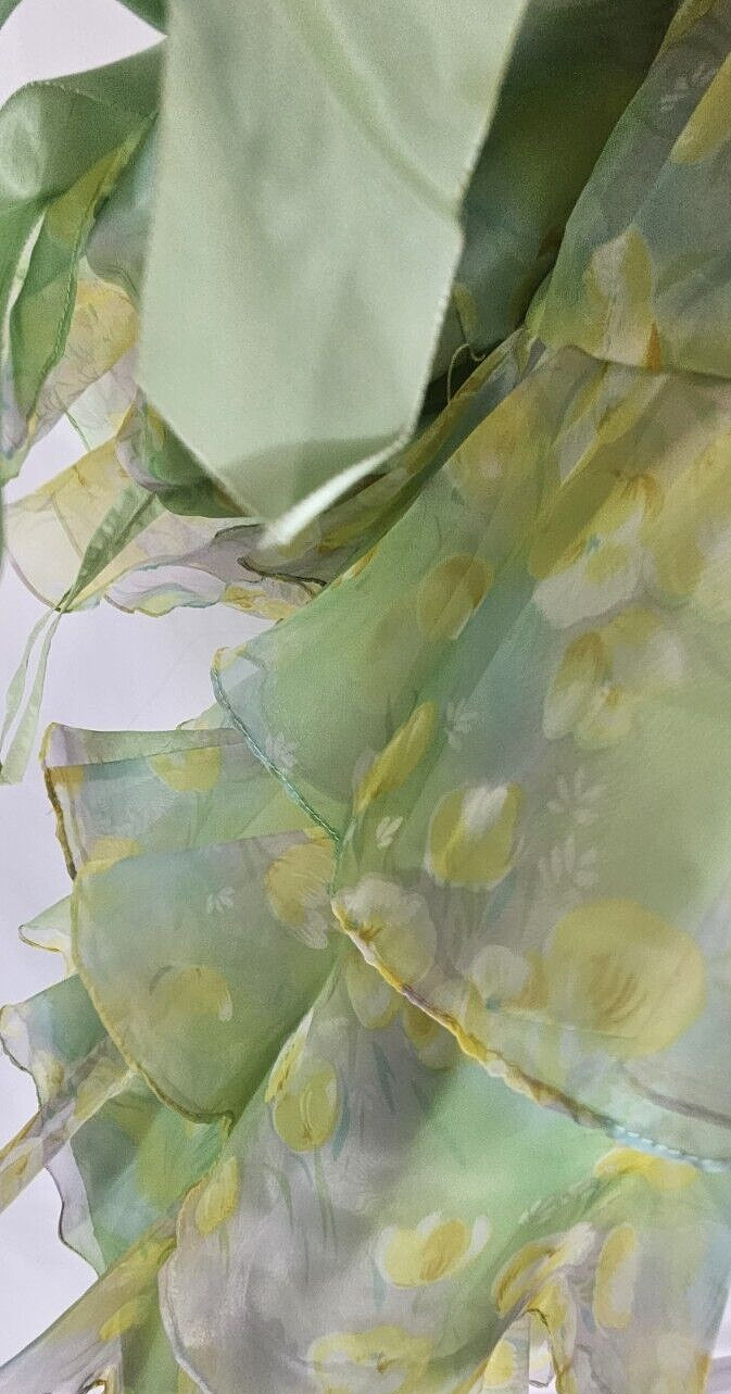 VTG Lorrie Deb Ruffle Multicolor Floral Sleeveless Dress Women&rsquo;s Sz XS/S