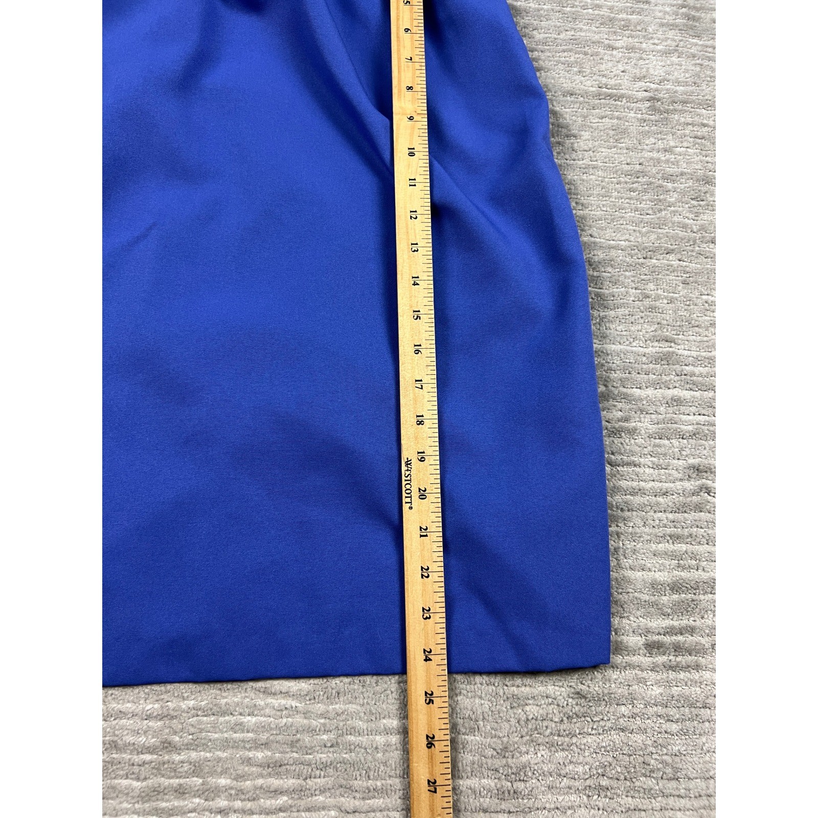 Unbranded Skirt Women Medium Blue Vintage Pencil Elastic Waist Made in USA 26846