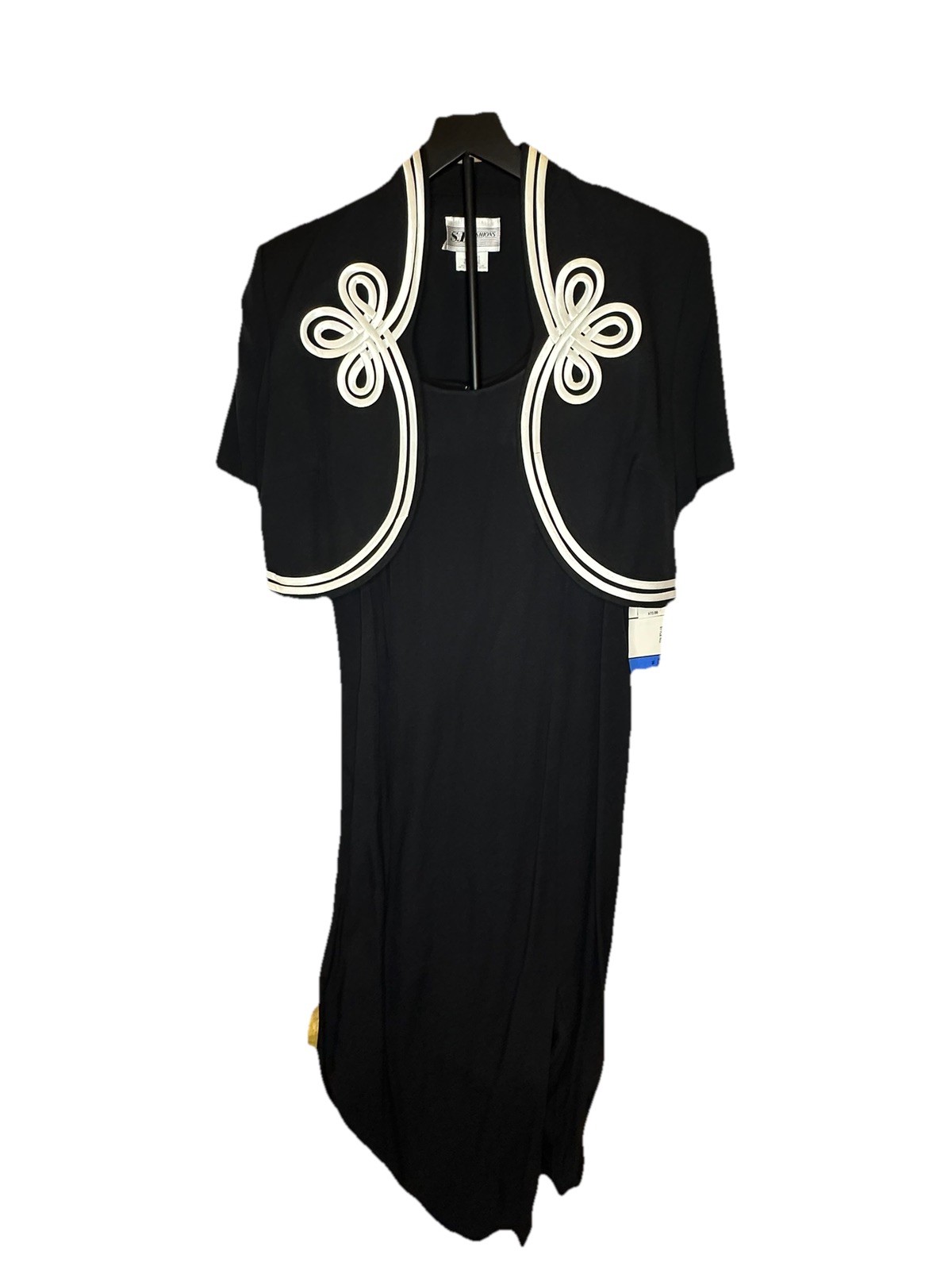 Vintage NWT Women’s Size 16 S.L. Fashions Sheath Black Dress