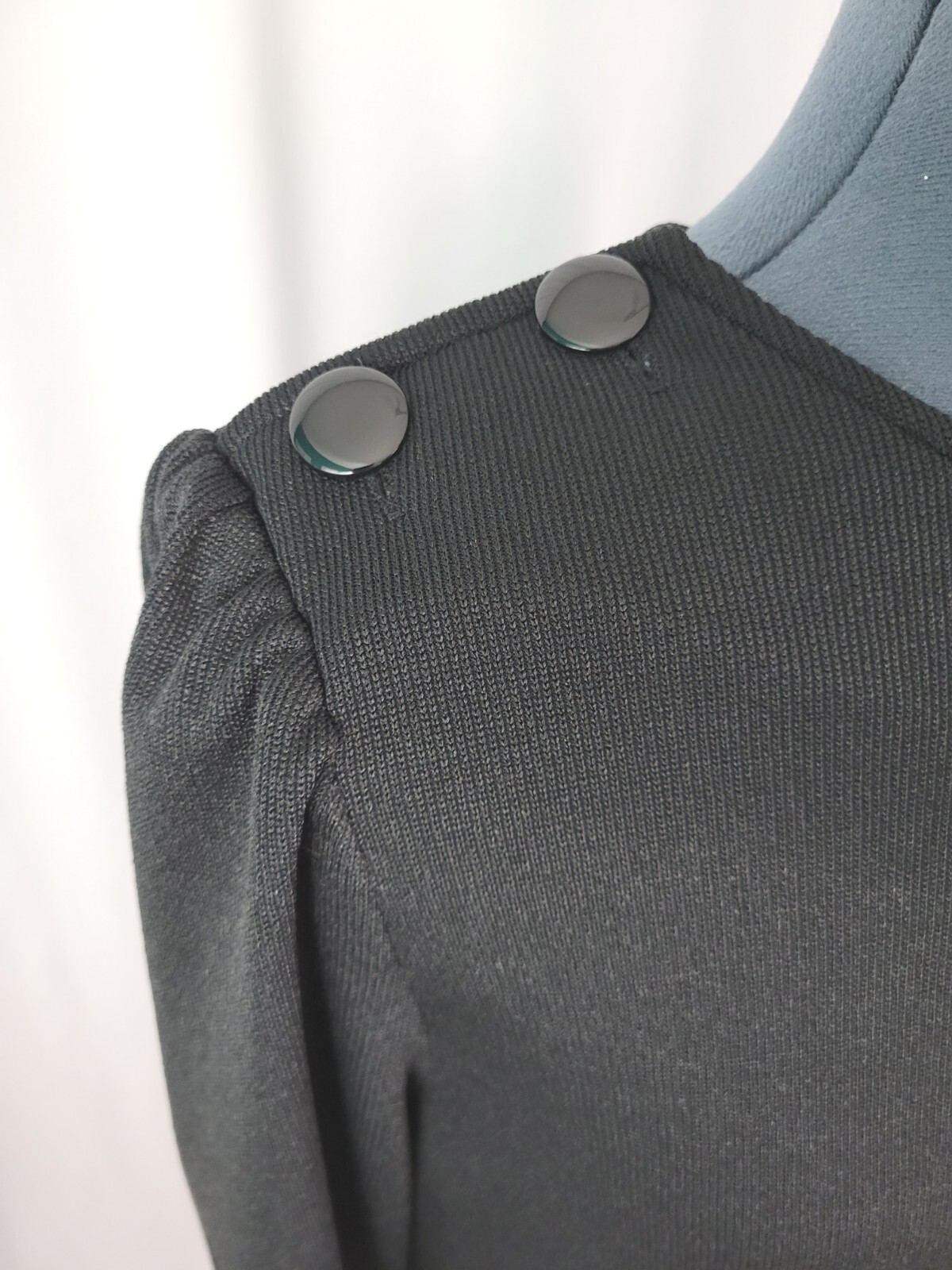 Vintage Risa Ann Black Ribbed Knit Sweater Drop Waist Dress Size L/XL?