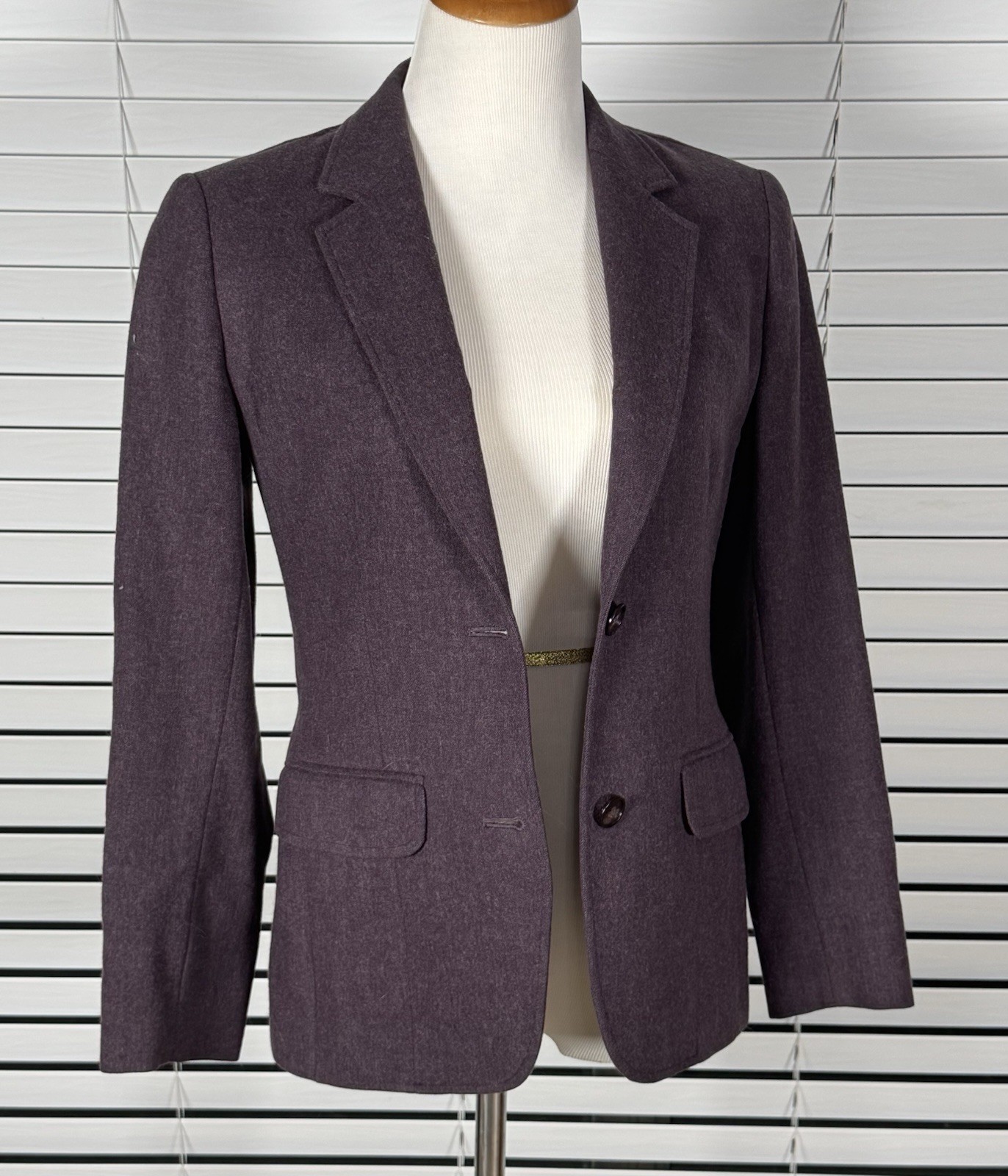 Pendleton Vintage Purple Wool Blazer Size 6 Womens Jacket