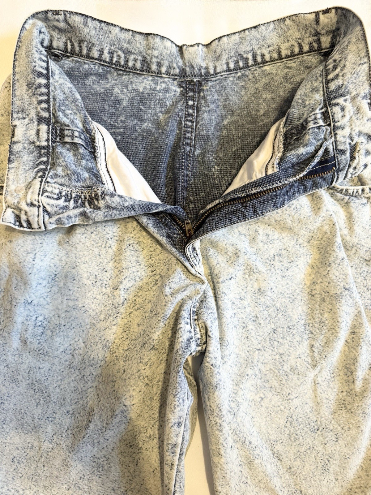 Vtg 80’s P.S. Gitano Acid Wash Pleated Mom Jeans High Waste Tapered Leg 27×28&Prime;