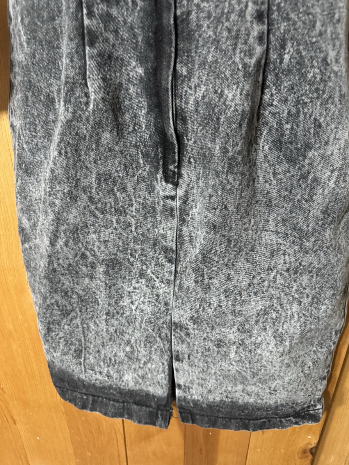 80&rsquo;s VTG Paris Blues Stonewashed Black Acid Wash Bodycon Dress Juniors 7 XS/S