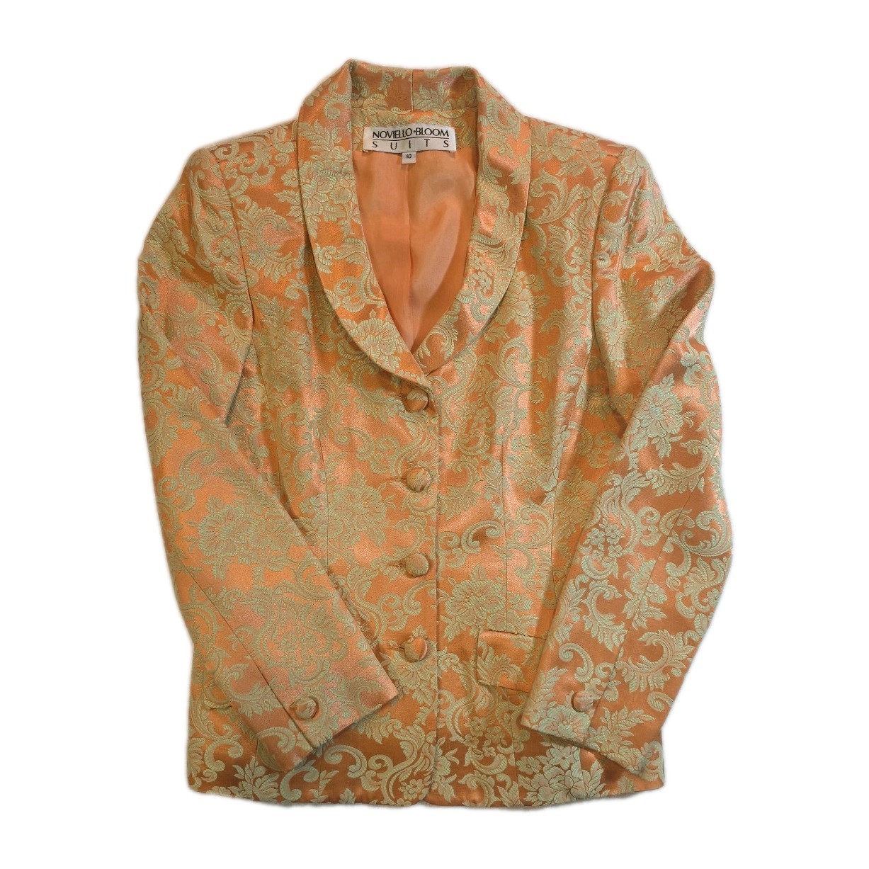 Vintage Peach & Cream Novella Bloom Blazer – Size 10