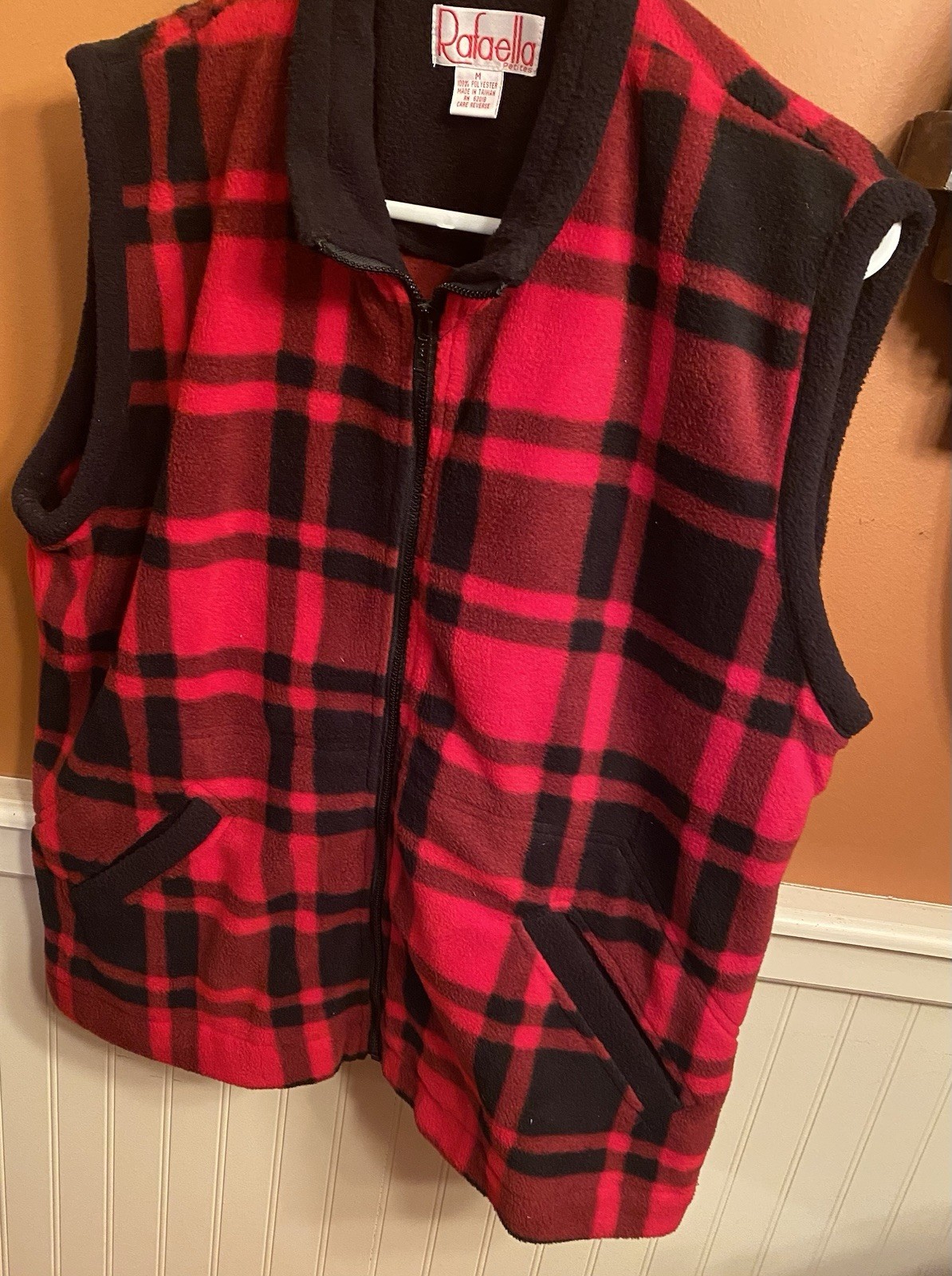 Vintage Rafaella Petites Women’s Zip Vest M (Runs Large, 2X) Buffalo Plaid