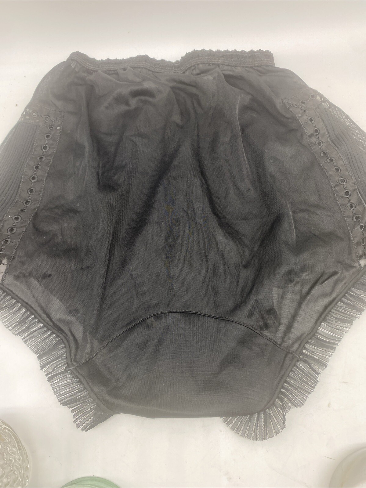 Vintage Roger’s Nylon Under Ware Panties Black Lace Gorgeous!
