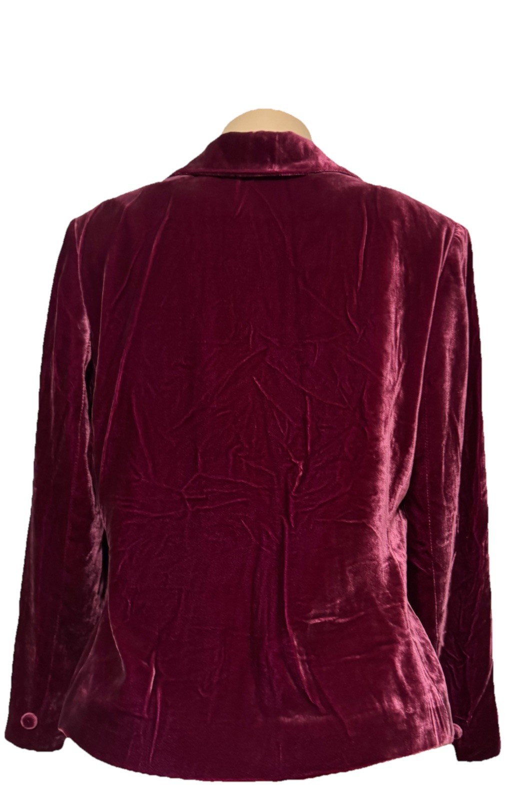 Raffaella womens vintage jacket crushed velvet size 10 Red boho blazer gorgeous
