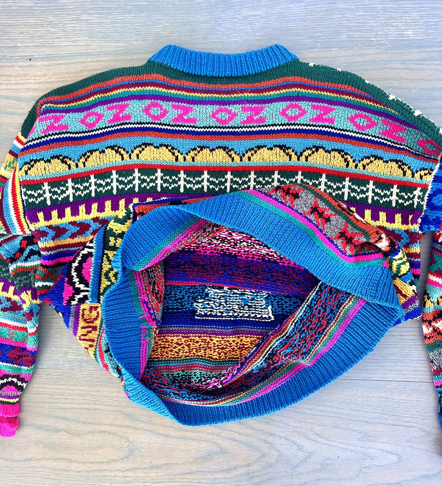 JENNY KEE Rare Vintage Sweater 1980s sydney Opera House Bondi Beach Australia