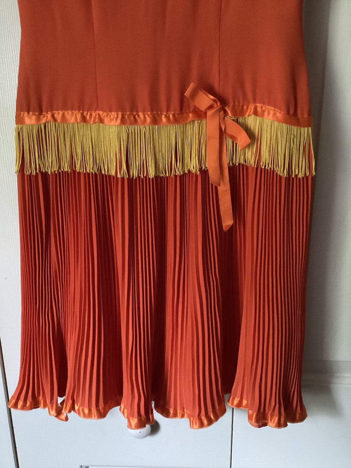Vintage 1920s Parisian Flapper Performance Dress W/ Fringe