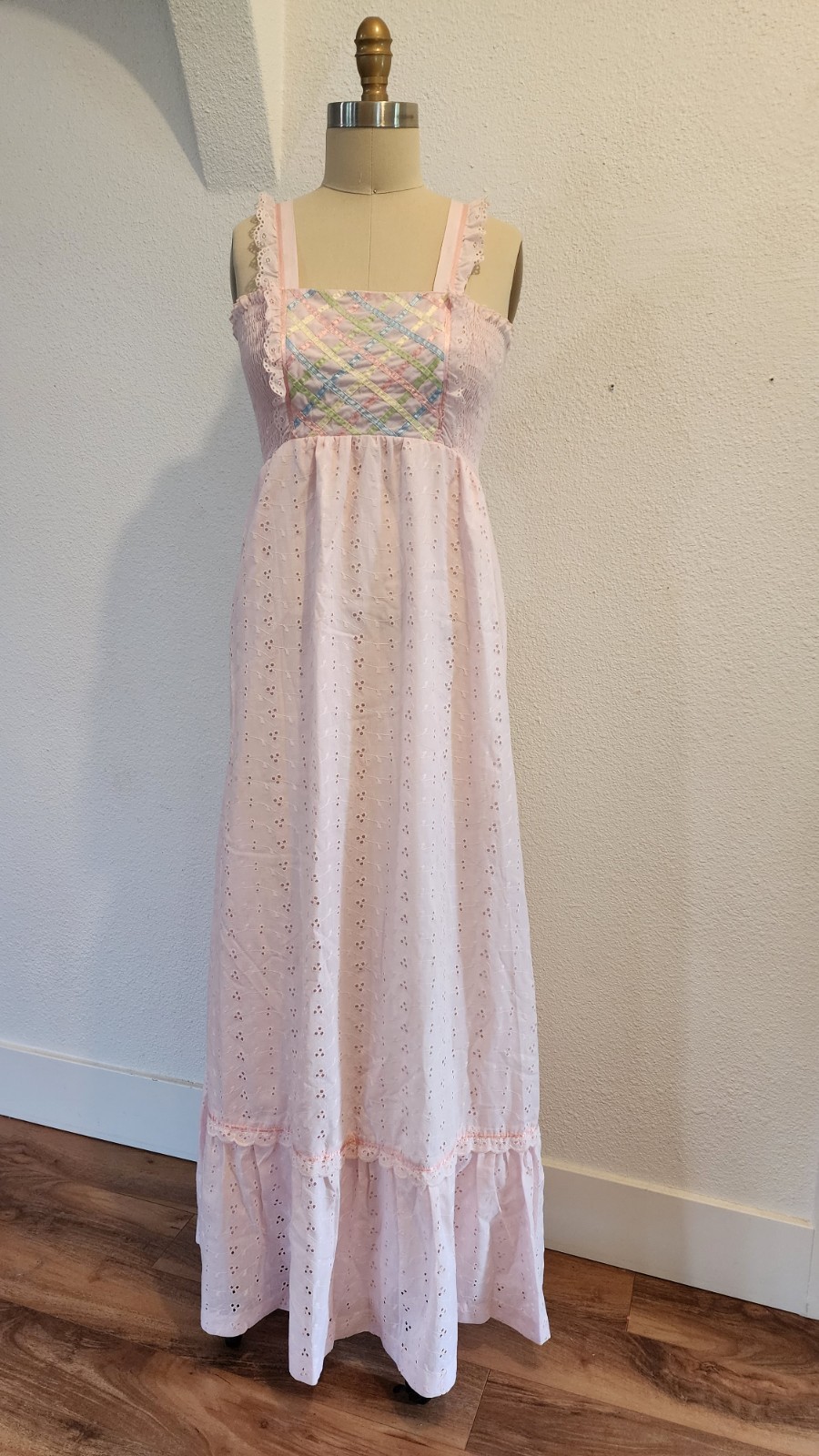 City Fox Vintage Semi Sheer Baby Pink Straps Maxi Dress 13 Styled In California
