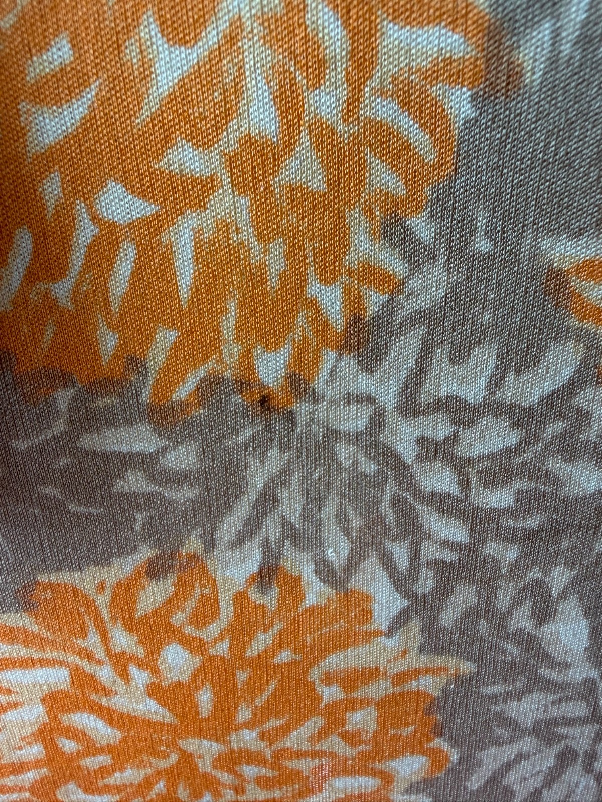 1960&rsquo;s Emilio Pucci for Lord & Taylor silk jersey knit orange and tan floral