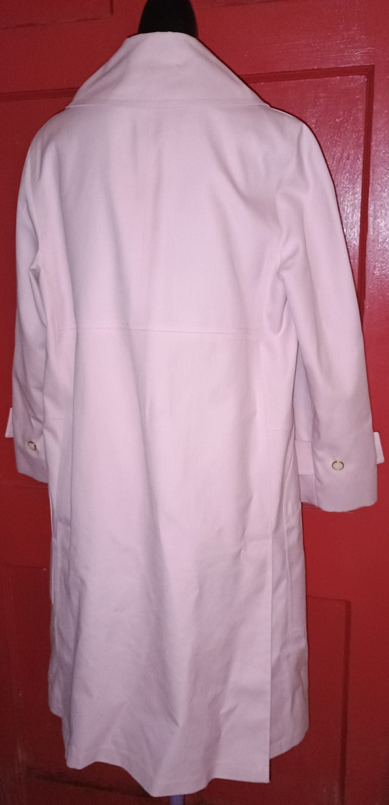 Vintage Misty Harbor DBL Breasted Trench Rain Pink Sz 14 Reg Fully Lined