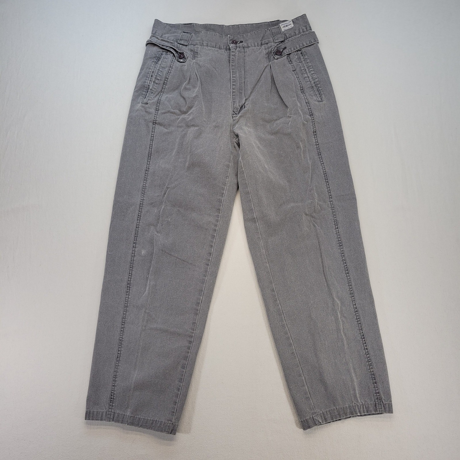 Propeller Jeans Women 34 Gray Vintage Cotton High Rise Utility