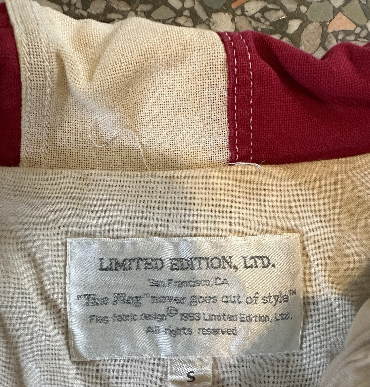 Women’s Vintage 1993 Limited Edition, LTD “The Flag” United States Flag Jacket