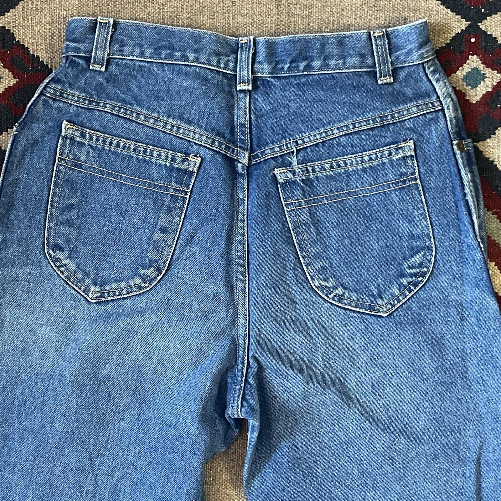 Vintage 80s Silver Unicorn High Waisted Mom Jeans Women’s Size 13 Blue Denim